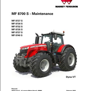 Massey Ferguson 8727S to 8740S Operators Manual ACT0045020