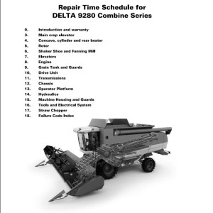Massey Ferguson 9280 DELTA Series Repair Time Schedule