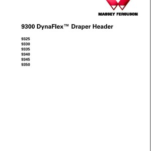 Massey Ferguson 9325 to 9350 Operators Manual ACW424483A