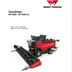 Massey Ferguson 9380 9380AL Operators Manual