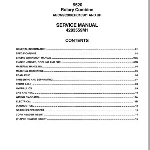 Massey Ferguson 9520 ServiceManual 4283559M1