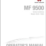 Massey Ferguson 9545 9565 Operators Manual 71482545D