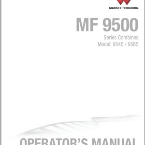 Massey Ferguson 9545 9565 Operators Manual 71482545D
