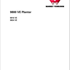 Massey Ferguson 9816VE 9824VE Operators Manual 700745957B