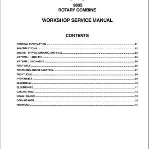 Massey Ferguson 9895 Workshop Manual