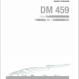 Massey Ferguson DM459TL Operators Manual FEL1392720101