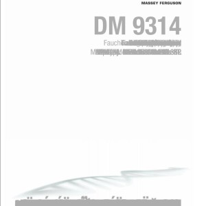 Massey Ferguson DM9314TL Operators Manual FEL1704980101