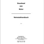 Massey Ferguson Engine Perkins 645 Workshop Manual DE