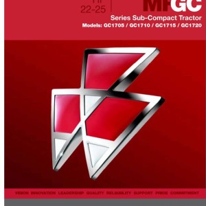 Massey Ferguson GC1705 GC1710 GC1715 GC1720 Service Manual 4283491M1