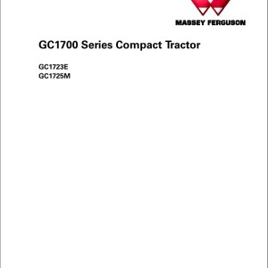 Massey Ferguson GC1723E GC1725M Operators Manual ACW7152790