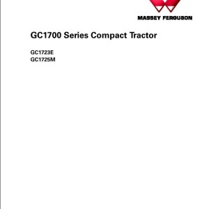 Massey Ferguson GC1723E GC1725M Workshop Service Manual 4283625M1