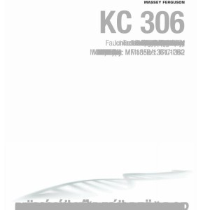 Massey Ferguson KC306 Operators Manual FEL1278980101