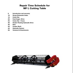 Massey Ferguson L Series Repair Time Schedule LA327397010