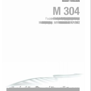 Massey Ferguson M304FP M304FZ Operators Manual FEL12791601