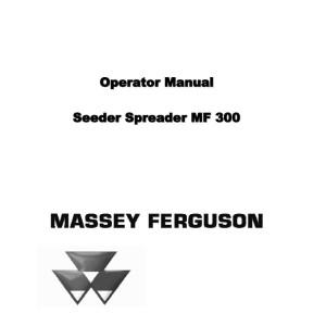 Massey Ferguson MF320 MF322 MF326 Operators Manual