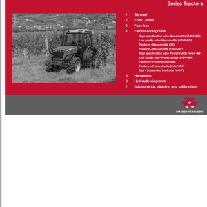 Massey Ferguson MF3700 VSFGEW Technician Service Book ACT004661A