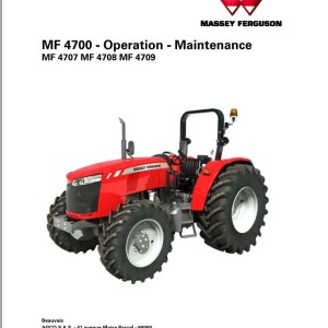 Massey Ferguson MF4707 MF4708 MF4709 Operators Manual