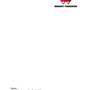 Massey Ferguson MF4707 MF4708 MF4709 Tier3 Operators Manual ACT0016280