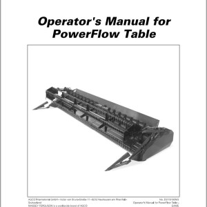 Massey Ferguson PowerFlow Table Operator Manual