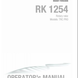 Massey Ferguson RK1254 TRC PRO Operators Manual FEL1691790101