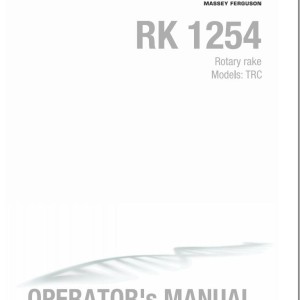 Massey Ferguson RK1254TRC Operators Manual FEL1691780101