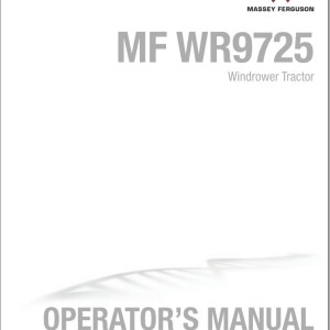 Massey Ferguson WR9725 Operators Manual 700737891B