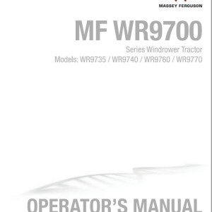 Massey Ferguson WR9735 WR9740 WR9760 WR9770 Operators Manual