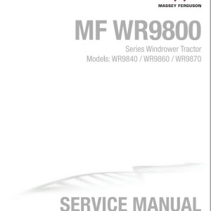 Massey Ferguson WR9840 WR9860 WR9870 Service Manual 4283555M4