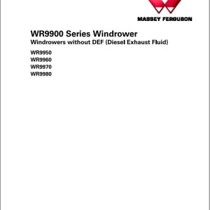 Massey Ferguson WR9950 WR9960 WR9970 WR9980 Operators Manual 700753204A