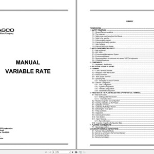 Agco Variable Rate Manual 7044922M1