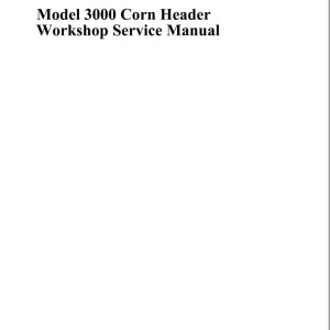 Massey Ferguson 3000 Workshop Service Manual 79023082A