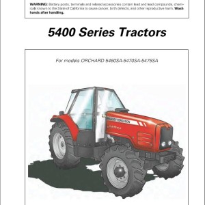 Massey Ferguson 5460SA 5470SA 5475SA Operators Manual