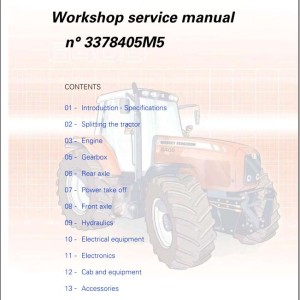 Massey Ferguson 6400 Series Workshop Service Manual 3378405M5