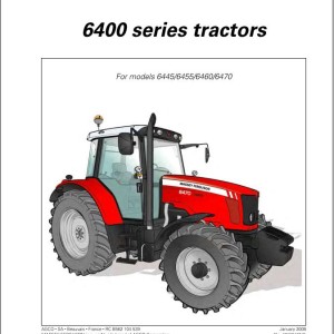 Massey Ferguson 6445 6455 6460 6470 Operators Manual