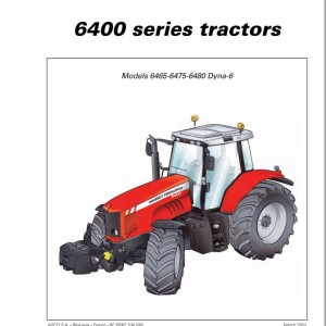 Massey Ferguson 6465 6475 6480 Dyna-6 Operators Manual 4315415M2