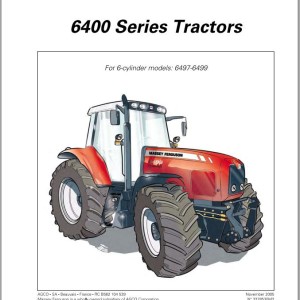 Massey Ferguson 6497 6499 Operators Manual 3378530M2