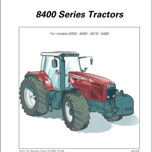 Massey Ferguson 8450 8460 8470 8480 Operators Manual 3378486M2