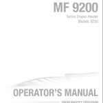Massey Ferguson 9250 Operators Manual 700738430G