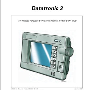Massey Ferguson Datatronic 3 Operators Manual