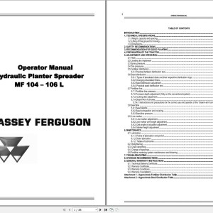Massey Ferguson MF104L MF106L Operators Manual
