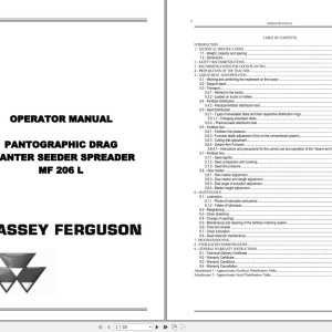 Massey Ferguson MF206L Operators Manual