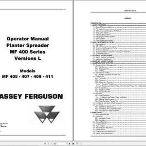 Massey Ferguson MF400 Series Version L Operators Manual 96980078M