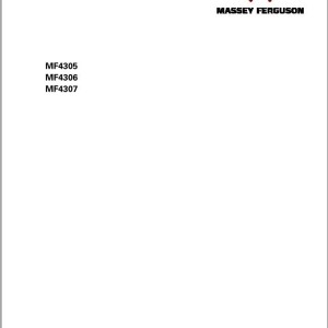 Massey Ferguson MF4305 MF4306 MF4307 Service Manual ACX2707660