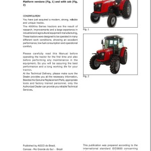 Massey Ferguson MF460 MF470 MF480 Operators Manual 6280531M1