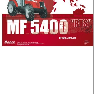 Massey Ferguson MF5425 to MF5460 Parts Manual 3378732M4