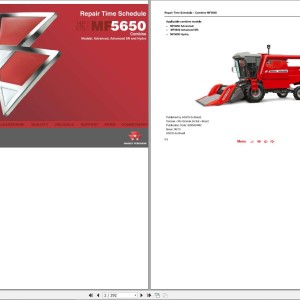 Massey Ferguson MF5650 Parts Manual 6285424M2