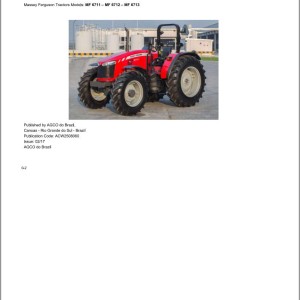 Massey Ferguson MF6711 MF6712 MF6713 Parts Manual ACW2508060