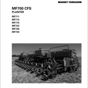 Massey Ferguson MF700 CFS Series Operators Manual 7045152M1