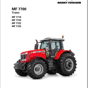Massey Ferguson MF7700 Series Operators Manual ACW2071610