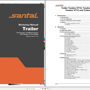 Santal VT10 VT10BEVT VT12 VT13 Workshop Manual 7500.071.5